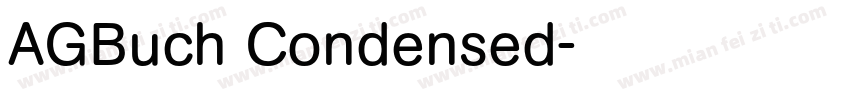 AGBuch Condensed字体转换